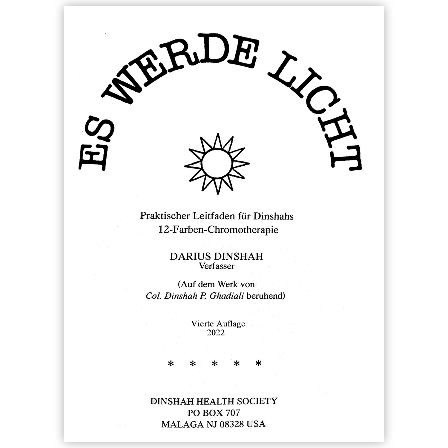Buch "Es werde Licht" (Deutsch)
