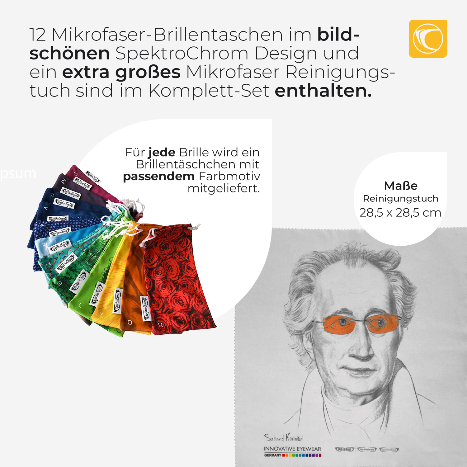 SpektroChrom Komplett-Set – 12 Farbbrillen mit Display-Koffer und Handbuch