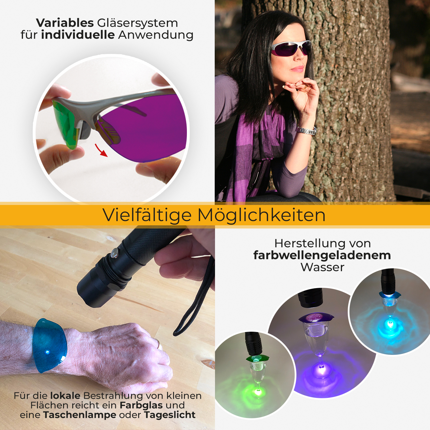SpektroChrom Komplett-Set – 12 Farbbrillen mit Display-Koffer und Handbuch