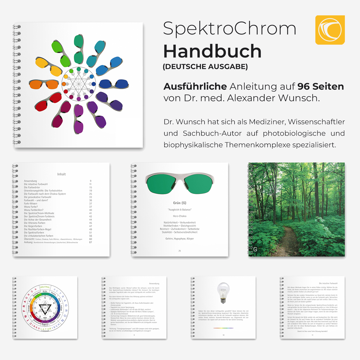 SpektroChrom Komplett-Set – 12 Farbbrillen mit Display-Koffer und Handbuch